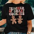 Teacher Of Smart Cookies Retro Groovy Gingerbread Women T-shirt Gifts for Her