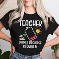 Teacher Summer Recharge Required Last Day School Vacation Women T-shirt Gifts for Her