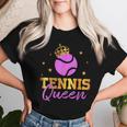 Tennis Queen Tennis Player Athletes Women's T-shirt Frauen Geschenke für Sie