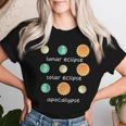 Three Eclipse To Learn Science Teacher Space Women T-shirt Gifts for Her