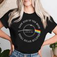 Total Solar Eclipse 2024 Rainbow Totality Dark Side Moon Women T-shirt Gifts for Her