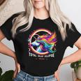 Total Solar Eclipse 2024 Rainbow Unicorn Women T-shirt Gifts for Her