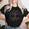 Tree Life Rainbow Lgbt Cool Gay Pride Flag Ally Women T-shirt Gifts for Her