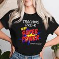 Trendy Pre-K School Teacher Superhero Superpower Comic Book Women T-shirt Gifts for Her