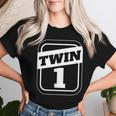 Twin 1 Twin 2 Twins Boys Twins Girls Matching Women T-shirt Gifts for Her