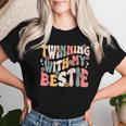 Twin Matching Twins Groovy Spirit Week Twins Day Women T-shirt Gifts for Her