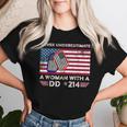 Never Underestimate A Woman With A Dd 214-Patriotic Usa Flag Women T-shirt Gifts for Her