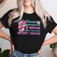 Never Underestimate A Woman Who Survived Breast Cancer Women T-shirt Gifts for Her