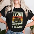 Never Underestimate A Woman With A Tractor Farmer Women T-shirt Gifts for Her