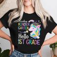 Unicorn Girl Goodbye Kindergarten Hello 1St Grade Graduation Women T-shirt Gifts for Her