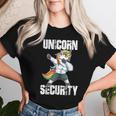 Unicorn Security Dad Mom Daughter Adult Unicorn Costume Women T-shirt Gifts for Her