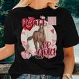 Valentine Horse Simply Watercolor Southern Colors Comfort Women T-shirt Gifts for Her