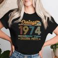 Vintage 1974 Originalteile Retro 50 Geburtstag Papa Mama T-shirt Frauen Geschenke für Sie