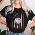Vintage American Flag Baseball Team For Boys Girls Women Women T-shirt Gifts for Her