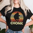 Vintage Cat Chonk For Fluffiest Cat Lover Parent Women T-shirt Gifts for Her