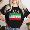 Vintage Iran Iranian Flag Pride Women T-shirt Gifts for Her