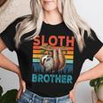Vintage Retro Sloth Costume Brother Father's Day Animal Women T-shirt Gifts for Her