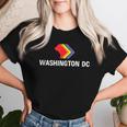 Washington Dc Map Gay Pride Rainbow Women T-shirt Gifts for Her