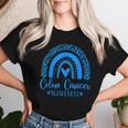 We Wear Blue Rainbow Awsewome For Colon Cancer Awareness Women T-shirt Gifts for Her