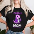I Wear Purple For My Mom Lupus Awareness Dinosaur Women T-shirt Gifts for Her
