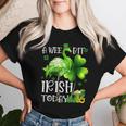 A Wee Bit Irish Today Green Flamingo Beer St Patrick's Day Women T-shirt Gifts for Her