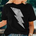 White Retro Vintage Lightning Bolt Graphic Kid Women T-shirt Gifts for Her