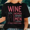 Wine Is To As Duct Tape Is To Somehow It Fixes Women T-shirt Gifts for Her