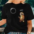 Woah Sloth Solar Eclipse 2024 Eclipse Sloth Women T-shirt Gifts for Her