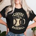 Wochenenden Kaffee Baseball Retro Baseball Mama Papa T-shirt Frauen Geschenke für Sie