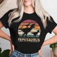 Women's Papasaurus Dinosaur Papaon Drei Kinder Dino Treble With-Neck T-shirt Frauen Geschenke für Sie