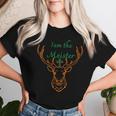 Women's With-Neck Ich Bin Der Meister Jaegermeister Papa Mama Deer T-shirt Frauen Geschenke für Sie