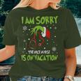 Christmas I Am Sorry The Nice Nurse Is On Vacation Women T-shirt Gifts for Her