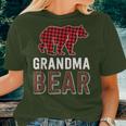 Grandma Bear Red Buffalo Plaid Matching Family Christmas Women T-shirt Gifts for Her