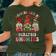 Hanging With My Dialysis Gnomies Christmas Nephrology Nurse Women T-shirt Gifts for Her