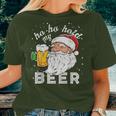 Ho Ho Hold My Beer Christmas Drinking Santa Women T-shirt Gifts for Her