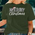 Merry Christmas Buffalo Black And White Plaid For Women Women T-shirt Gifts for Her Merry Christmas Buffalo Black And White Plaid For Women Women T-shirt Gifts for Her