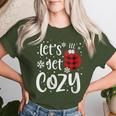 Women's Christmas Let's Get Cozy Christmas Women T-shirt Gifts for Her