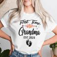 1St Time Grandma Est 2024 New First Grandma 2024 Women T-shirt Gifts for Her
