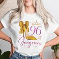 96 And Gorgeous 96Th Birthday 96 Years Old Queen Bday Party Women T-shirt Gifts for Her
