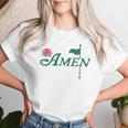 Amen Master Golf Azalea Tournament Pink Golfing Girl Flower Women T-shirt Gifts for Her