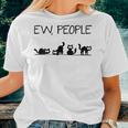 Black Cat Ew People Meow Mom And Dad Cat Lovers Women T-shirt Gifts for Her