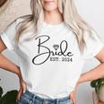 Bride Est 2024 Fiancée Mrs Wife Bachelorette Party Wedding Women T-shirt Gifts for Her