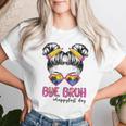 Bye Bruh Happy Lasts Day Of School Messy Bun School Out Women T-shirt Gifts for Her