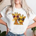 Children's With Big Sister Giraffe Motif T-shirt Frauen Geschenke für Sie