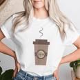 Coffee Cafe Carry Drink Caffeine Hot To Go Cup Latte Women T-shirt Gifts for Her
