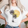 Cool Summer Vacation Sunset Beach Palm Tree Women T-shirt Gifts for Her