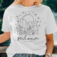 Cool Vintage Cactus Sedona Arizona Camping Souvenir Women T-shirt Gifts for Her