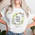 Floral Christian Pray Without Ceasing Bible Verse Motivation Women T-shirt Gifts for Her