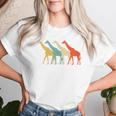 Giraffe Vintage Retro Idea For Cool Cute Women T-shirt Gifts for Her
