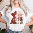 Girl Retro First Name Lainey Personalized Cowgirl Party Women T-shirt Gifts for Her